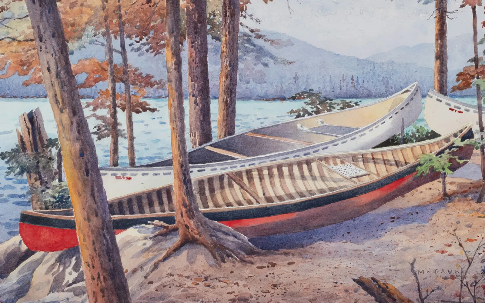 An original Canadian landscape watercolour.